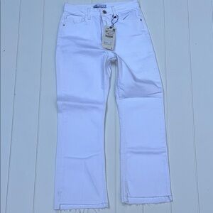 Zara Crisp White Denim Pants